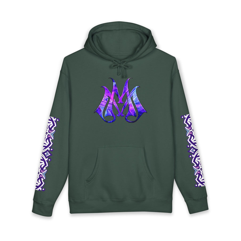 Magic Mike's Heating & Cooling Hoodie — Purple Tribal Sleeve Logo Hooded Sweatshirt