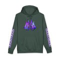 Magic Mike's Heating & Cooling Hoodie — Purple Tribal Sleeve Logo Hooded Sweatshirt