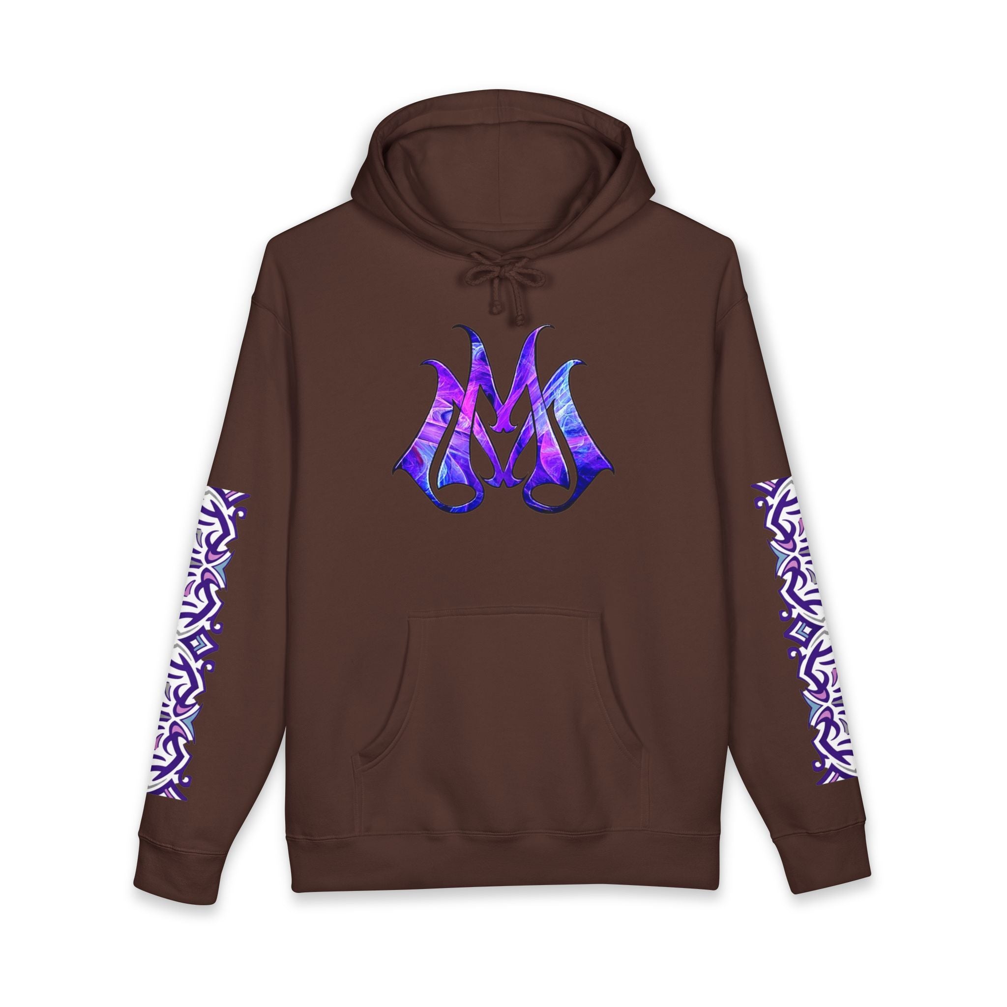Hoodie — "Magic Mike's Heating & Cooling" Logo Pullover with Purple Tribal Sleeve Accents