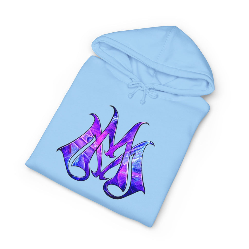 Magic Mike's Heating & Cooling Hoodie — Purple Tribal Sleeve Logo Hooded Sweatshirt