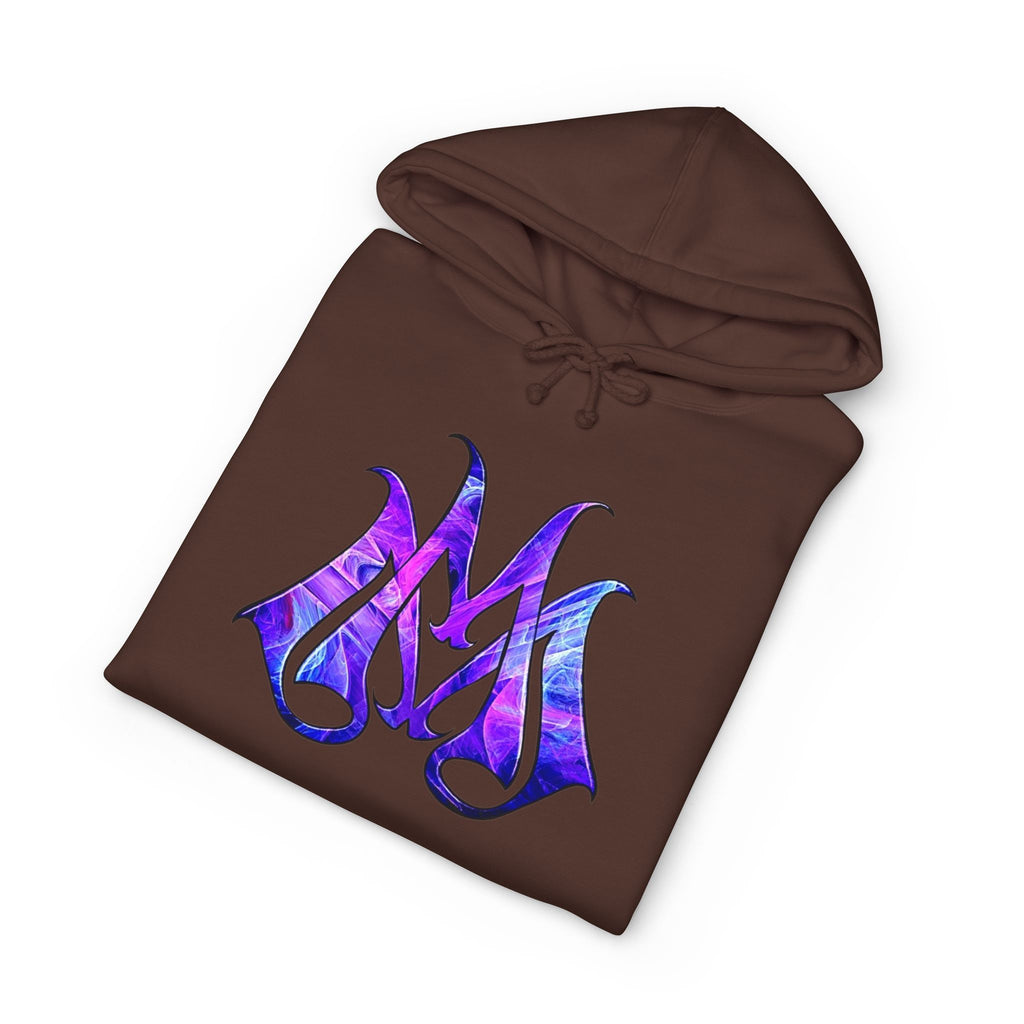 Hoodie — "Magic Mike's Heating & Cooling" Logo Pullover with Purple Tribal Sleeve Accents