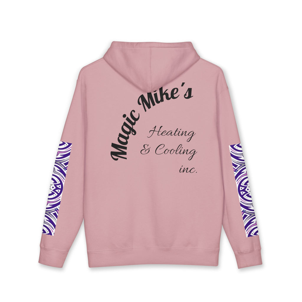 Magic Mike's Heating & Cooling Hoodie — Purple Tribal Sleeve Logo Hooded Sweatshirt