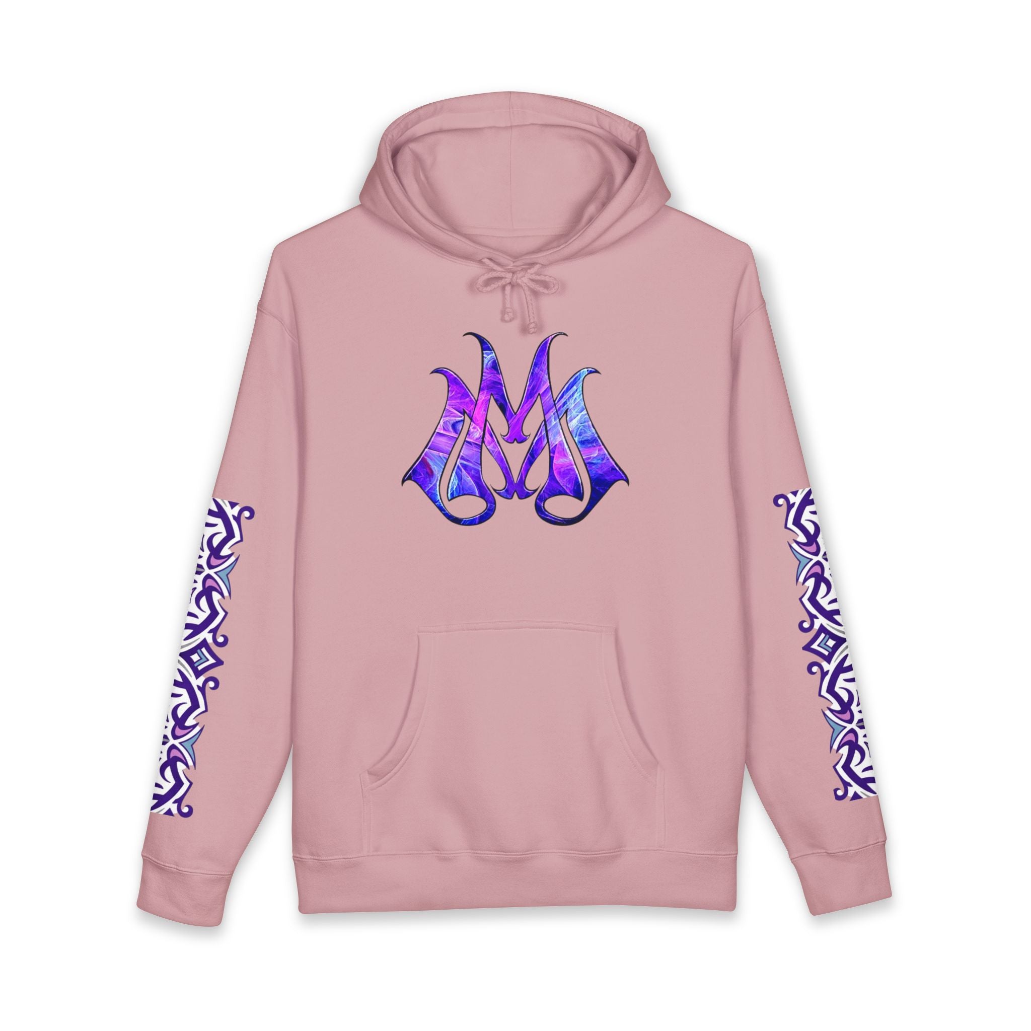 Magic Mike's Heating & Cooling Hoodie — Purple Tribal Sleeve Logo Hooded Sweatshirt