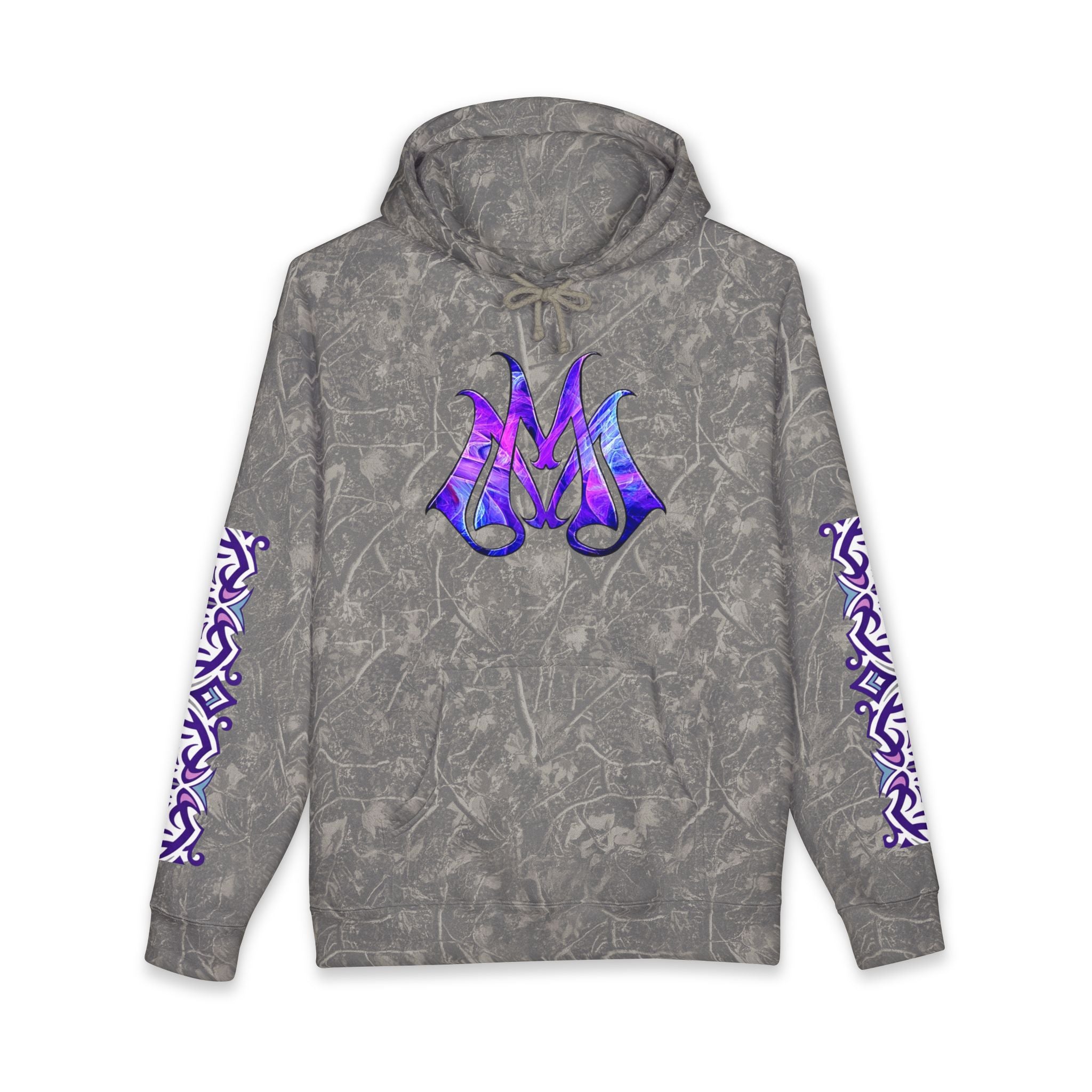 Magic Mike's Heating & Cooling Hoodie — Purple Tribal Sleeve Logo Hooded Sweatshirt