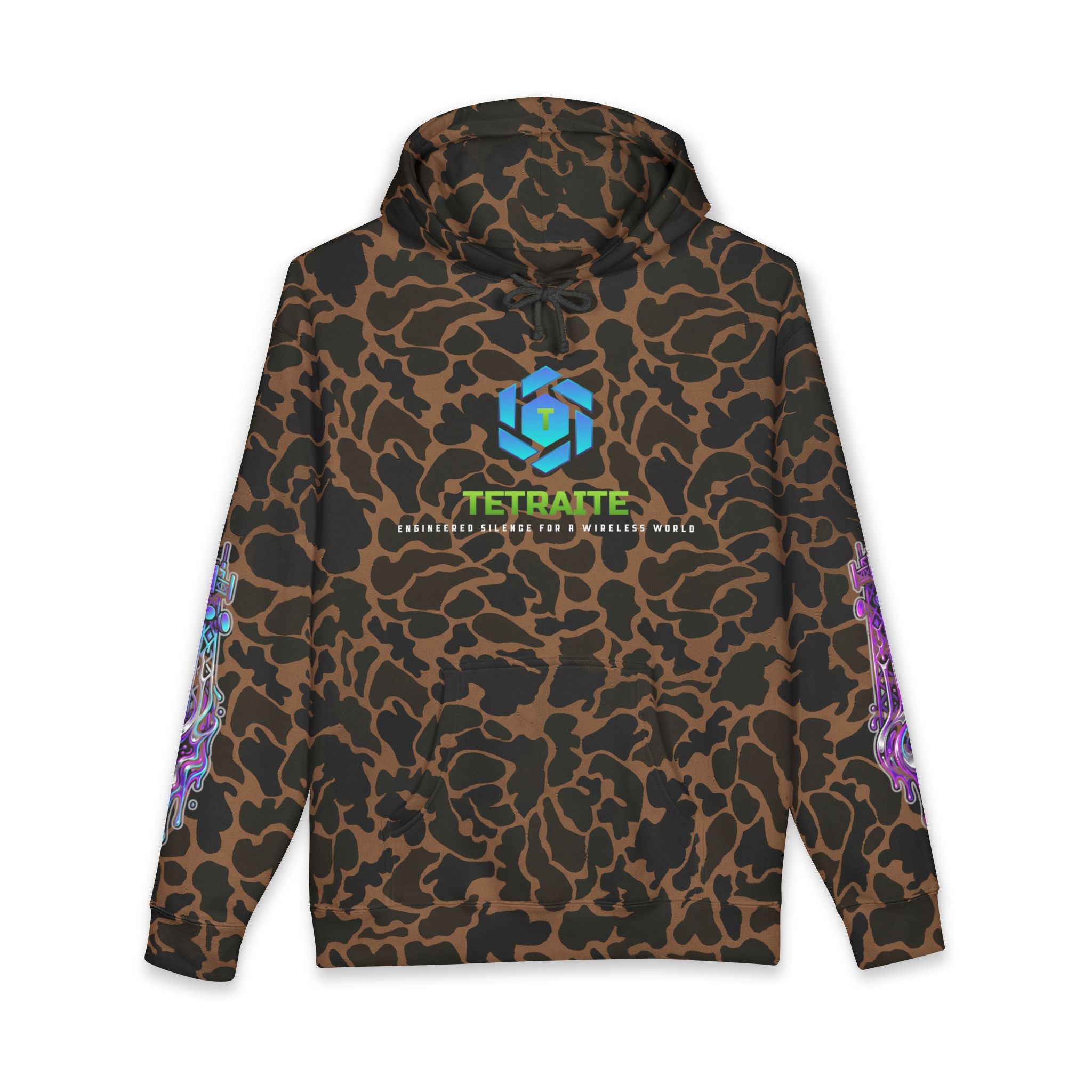 Hoodie — Tetraite Neon Portal Graphic Sweatshirt