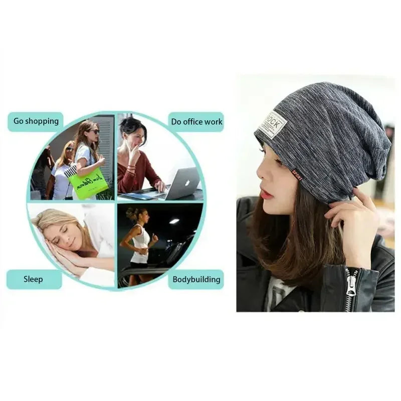 Silver Fiber Electromagnetic Wave Rfid Shielding Solid Color Emf Protection Hat Rf/microwave Beanie Brain Protective Cap