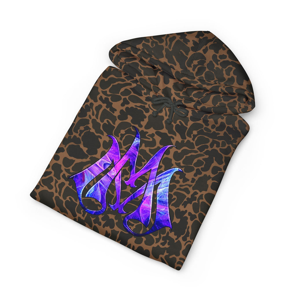 Hoodie — "Magic Mike's Heating & Cooling" Logo Pullover with Purple Tribal Sleeve Accents