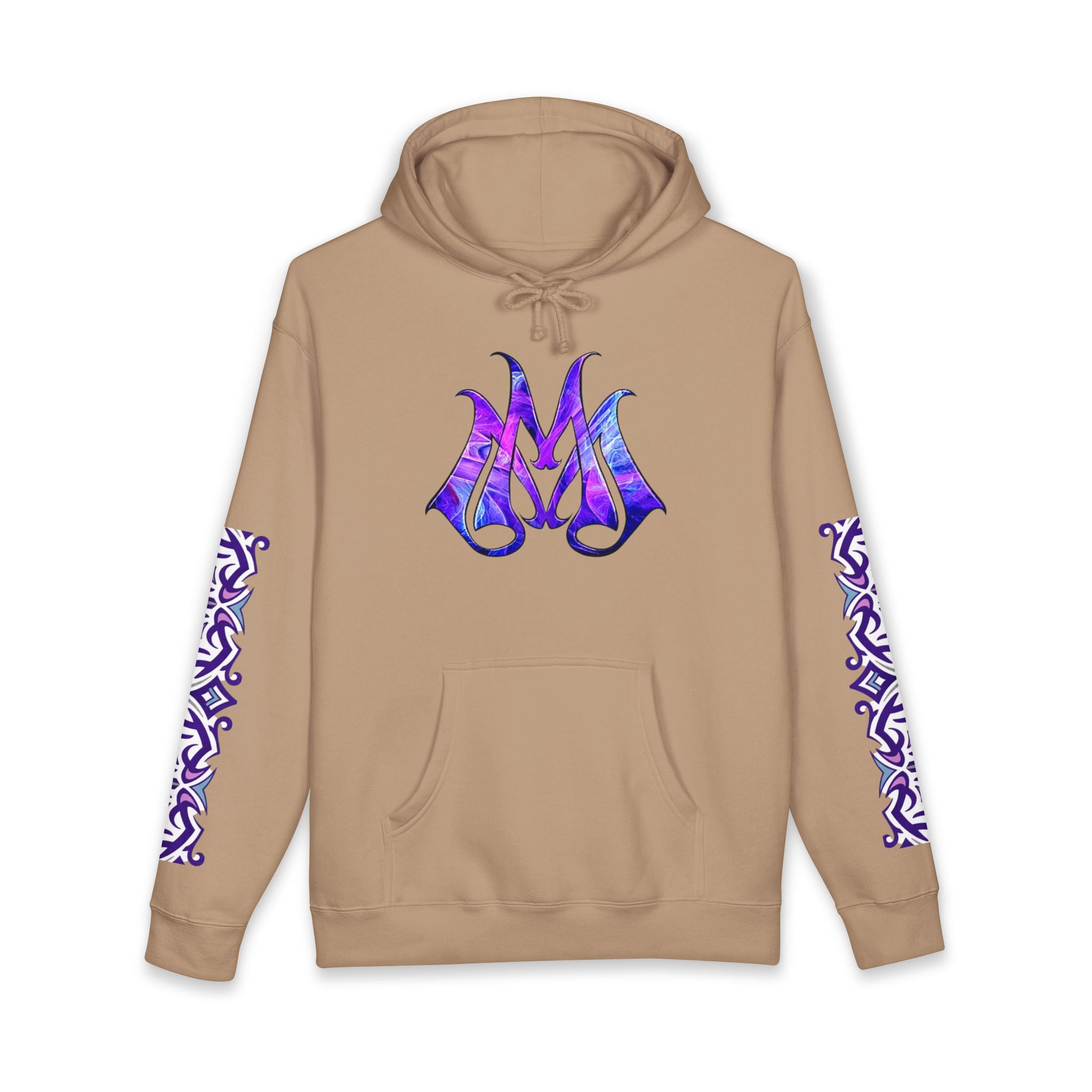 Magic Mike's Heating & Cooling Hoodie — Purple Tribal Sleeve Logo Hooded Sweatshirt