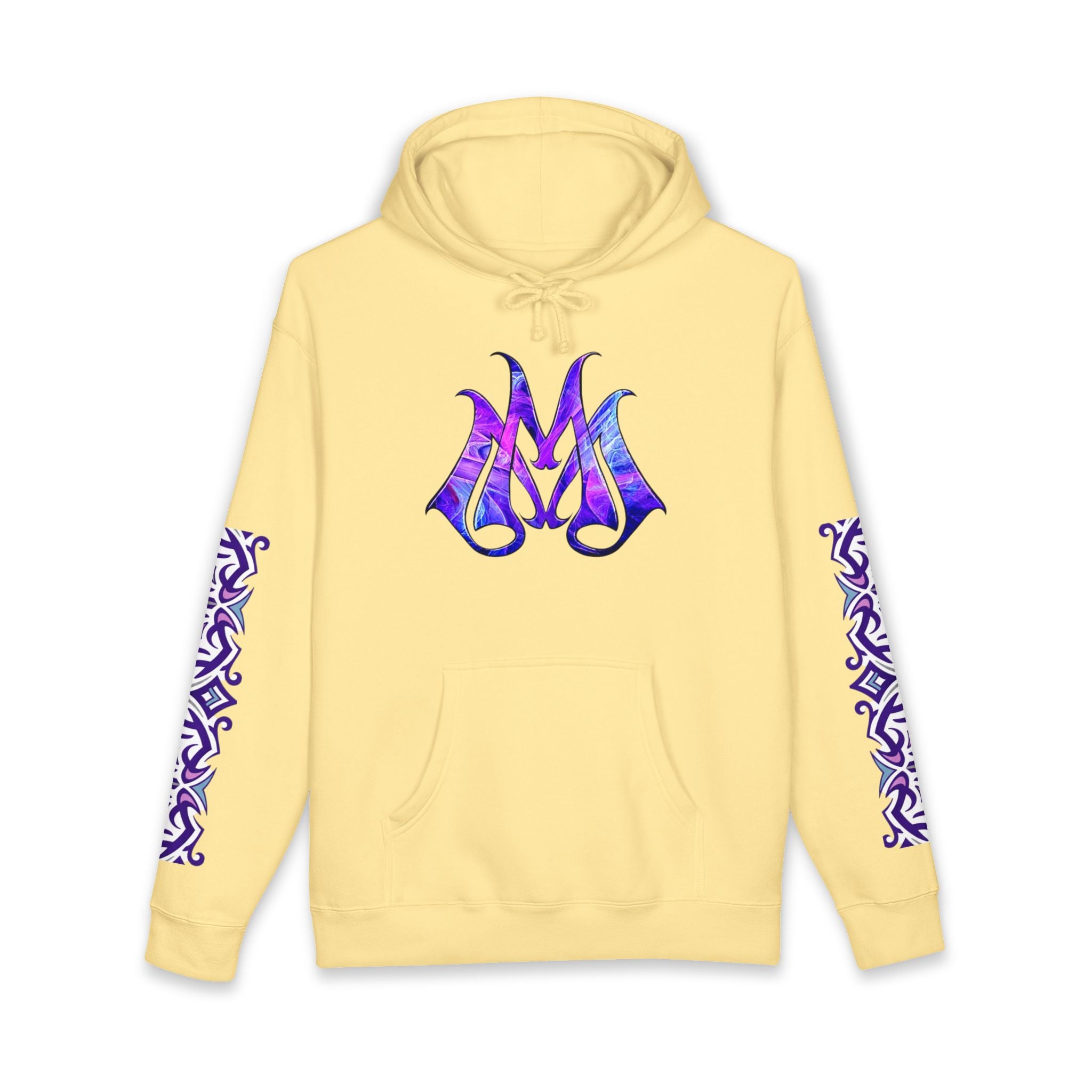 Magic Mike's Heating & Cooling Hoodie — Purple Tribal Sleeve Logo Hooded Sweatshirt