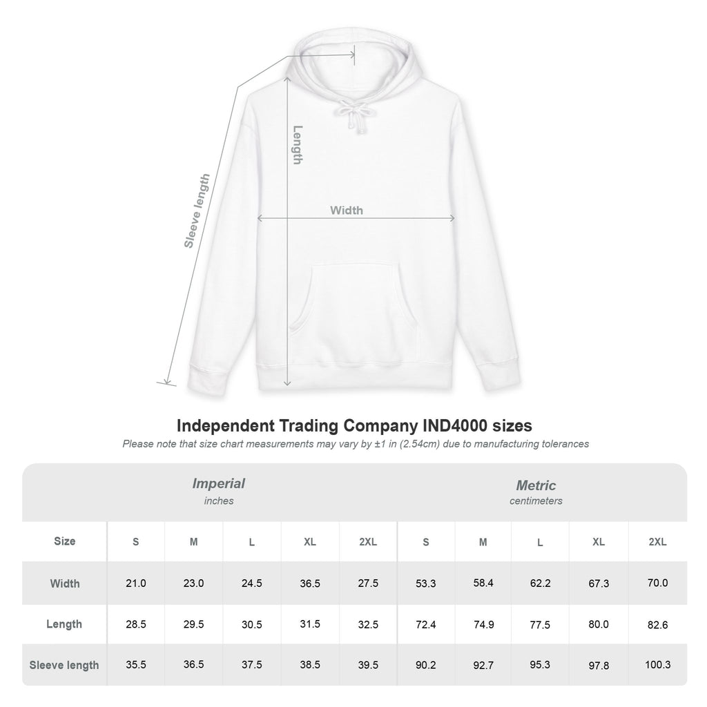 Hoodie — "Magic Mike's Heating & Cooling" Logo Pullover with Purple Tribal Sleeve Accents