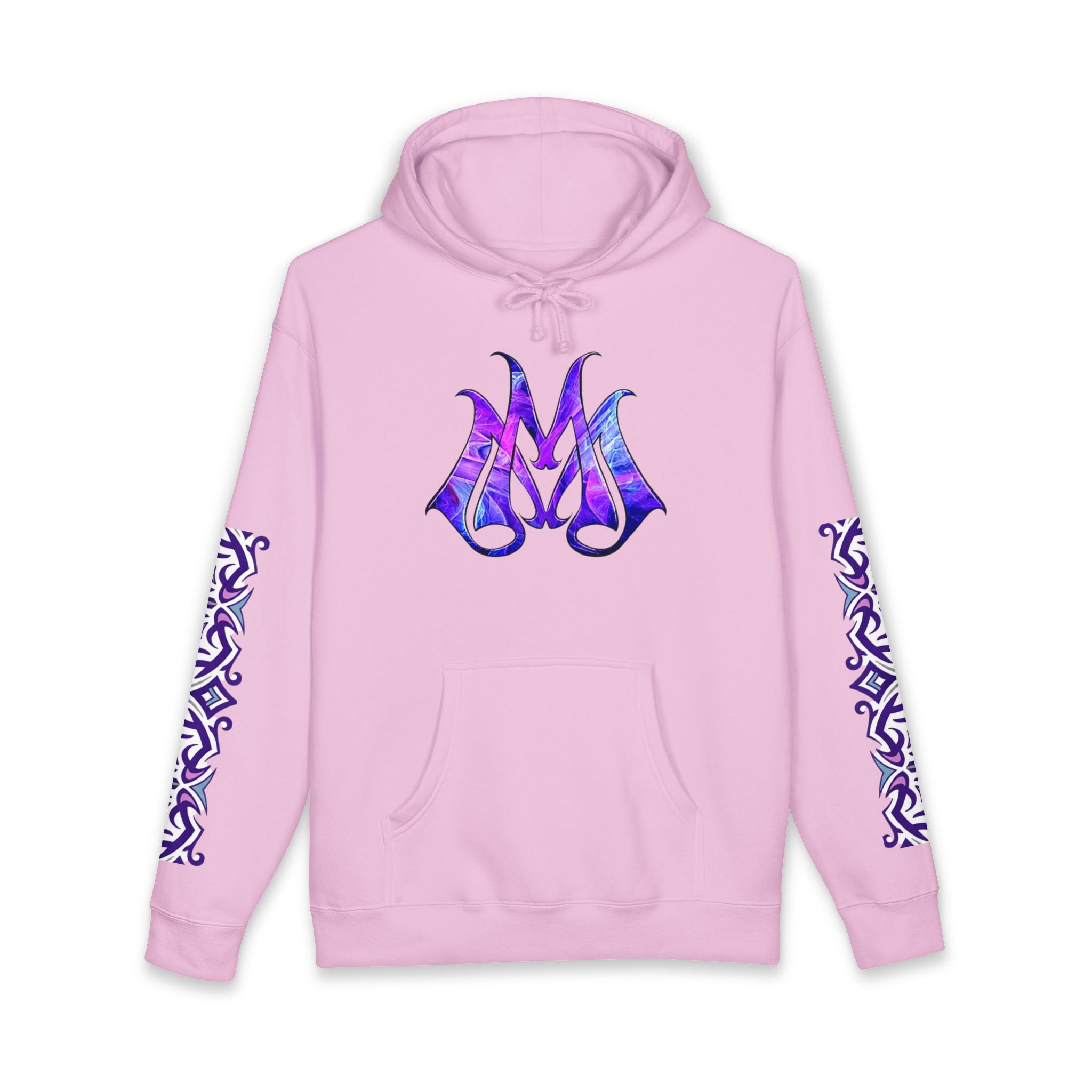 Magic Mike's Heating & Cooling Hoodie — Purple Tribal Sleeve Logo Hooded Sweatshirt