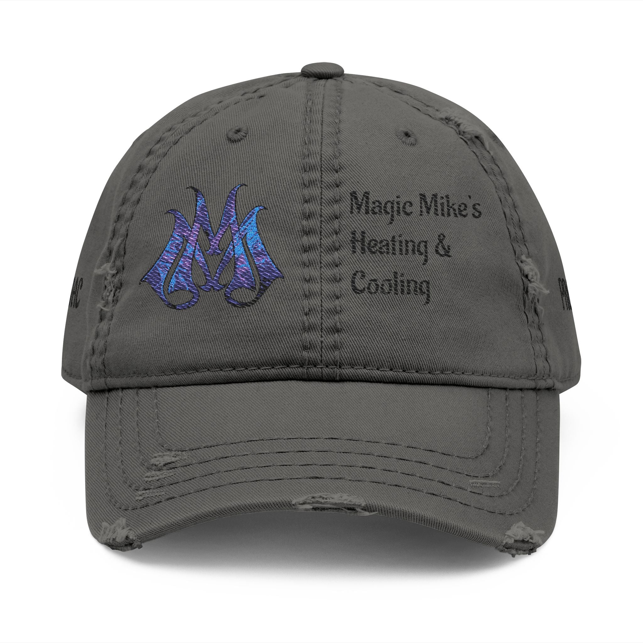 Magic Mike's Heating and Cooling, 100% cotton, Distressed Embroidered Dad Hat