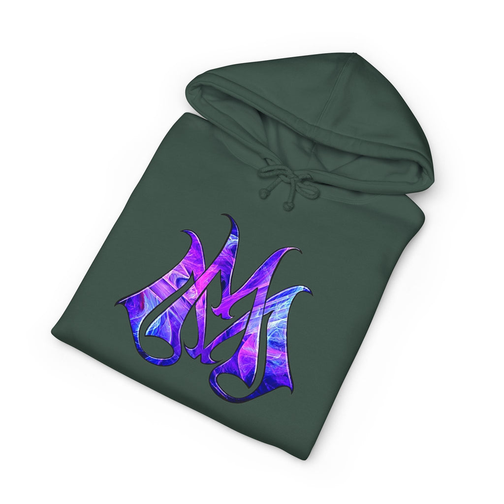 Magic Mike's Heating & Cooling Hoodie — Purple Tribal Sleeve Logo Hooded Sweatshirt