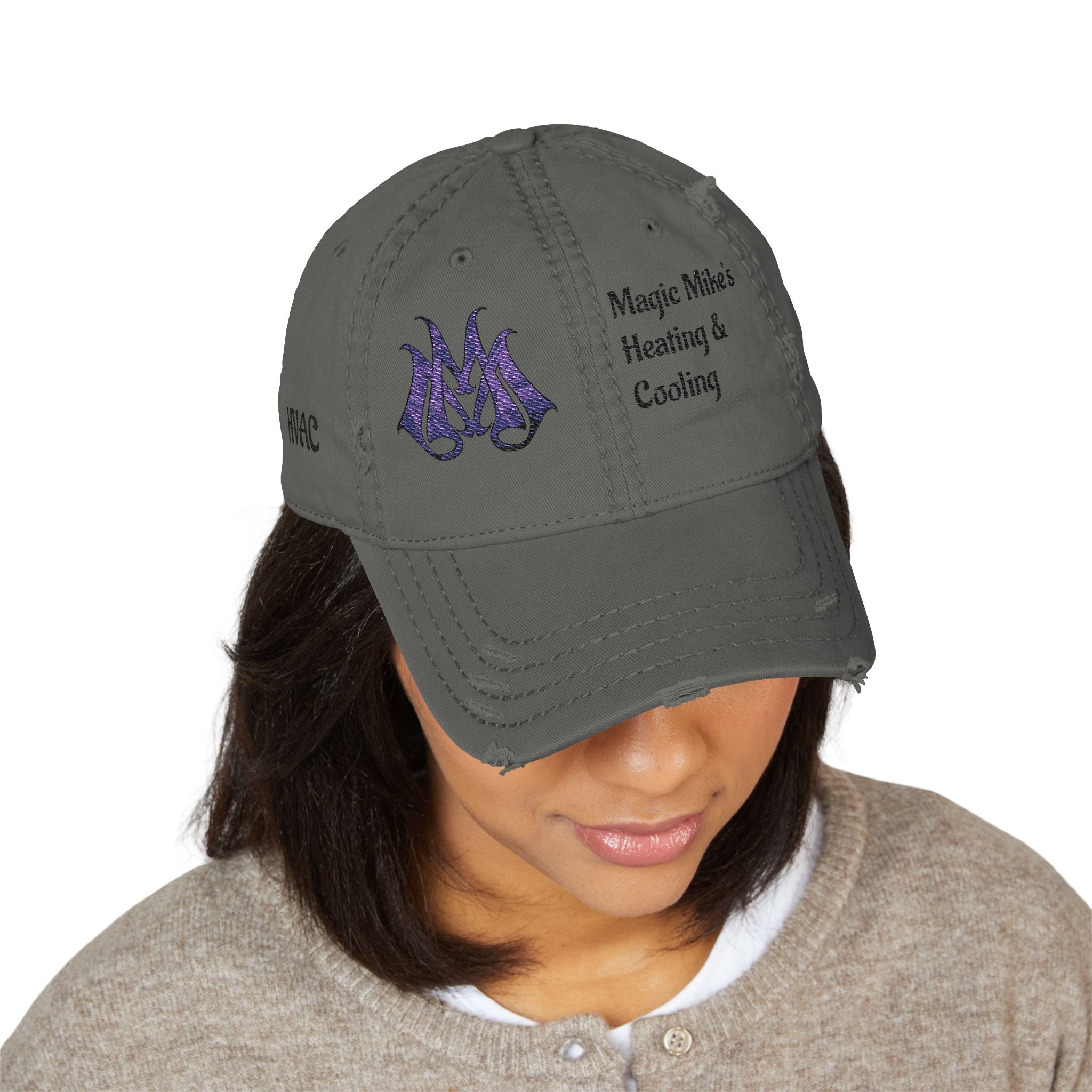 Magic Mike's Heating and Cooling, 100% cotton, Distressed Embroidered Dad Hat