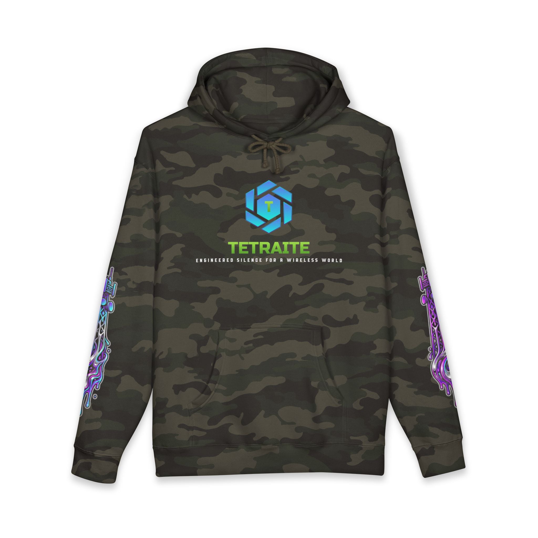 Hoodie — Tetraite Neon Portal Graphic Sweatshirt