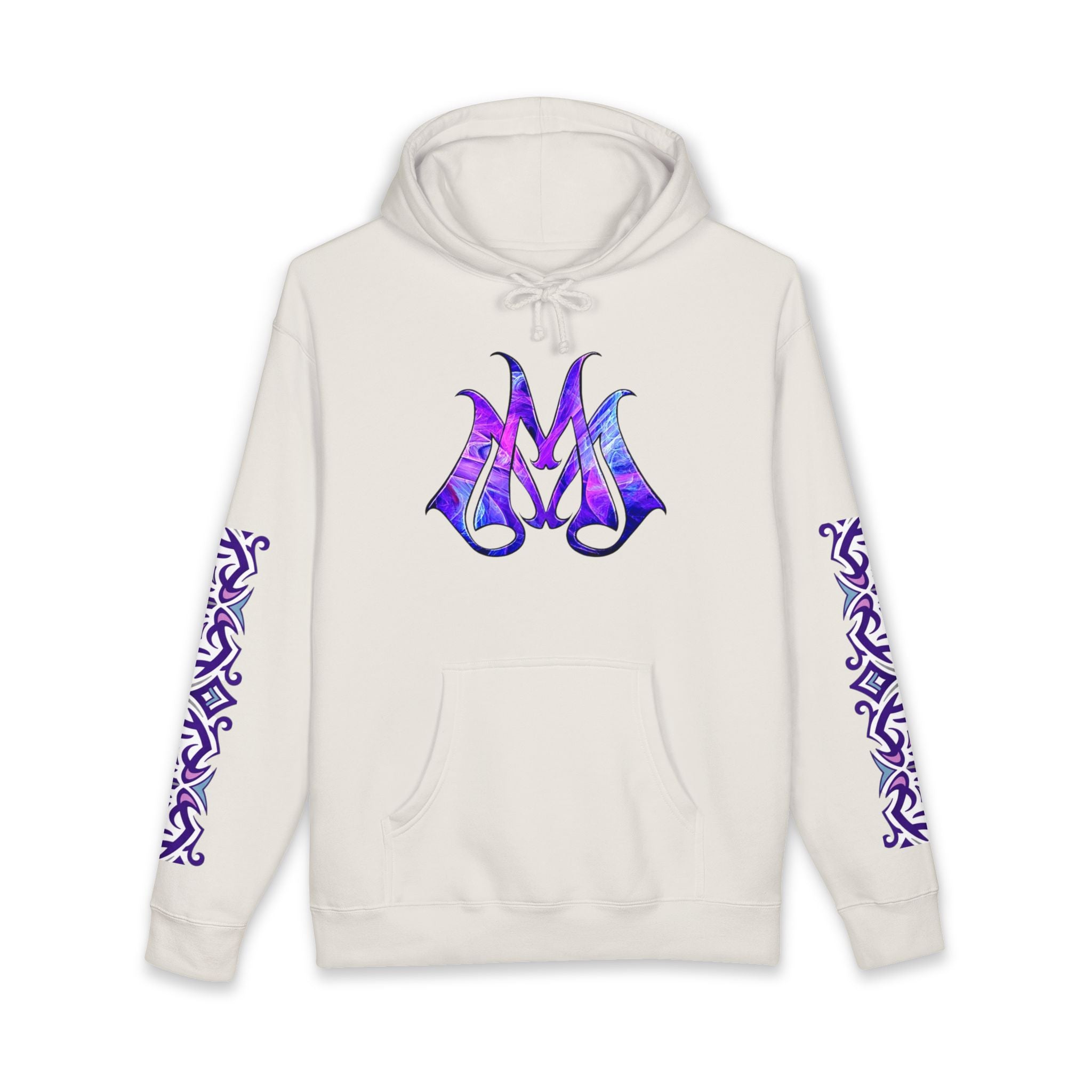 Magic Mike's Heating & Cooling Hoodie — Purple Tribal Sleeve Logo Hooded Sweatshirt