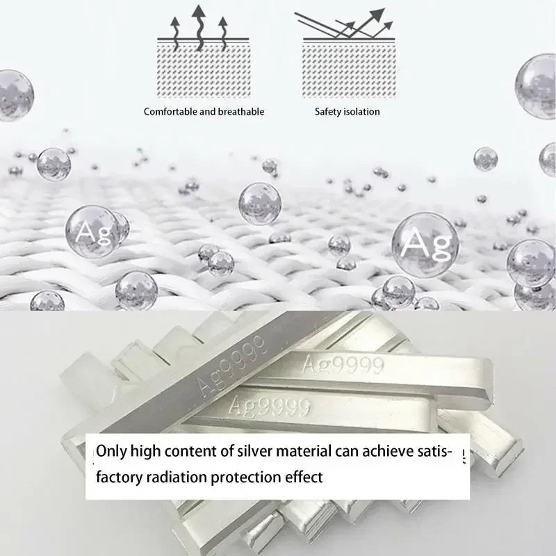 Silver Fiber Electromagnetic Wave Rfid Shielding Solid Color Emf Protection Hat Rf/microwave Beanie Brain Protective Cap